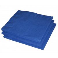 60x stuks papieren feest servetten blauw 33 x 33 cm - Feestservetten - thumbnail