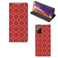 Samsung Galaxy Note20 Hoesje met Magneet Batik Rood