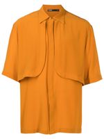 Handred chemise en soie à manches courtes - Jaune