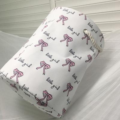 Oxford opvouwbare wasmand vuile kleren manden tas organisator speelgoed opbergtas (wit)