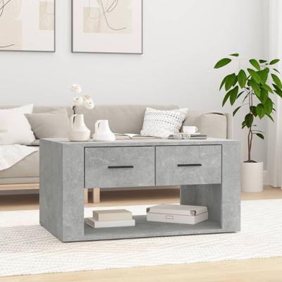 Salontafel 80x50x40 cm bewerkt hout betongrijs