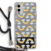 Regenboog: OnePlus 9 Transparant Hoesje met koord