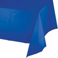 2x stuks tafelkleed blauw 274 x 137 cm - Feesttafelkleden - thumbnail