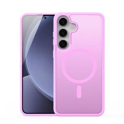 Dux Ducis Yind Samsung Galaxy S25 hoesje - slanke backcover met MagSafe ondersteuning - Lichtroze