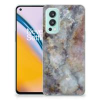 OnePlus Nord 2 5G | TPU | Siliconen hoesje | Marmer Grijs