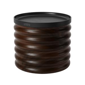 Umbra Tesora Sieradendoos - 13x13x12cm - zwart/walnoot 1021398-048