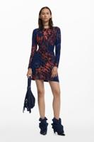 Gedrapeerde arty jurk - BLACK - XL