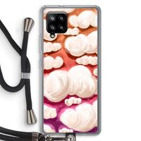 Katoen Wolken: Samsung Galaxy A42 5G Transparant Hoesje met koord