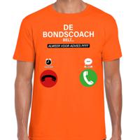 Verkleed T-shirt voor heren - bondscoach belt - oranje - EK/WK voetbal supporter - Nederland