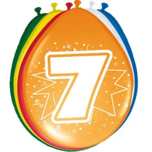 24x stuks Ballonnen versiering 7 jaar