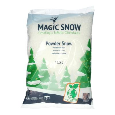 Magic Snow Kunstsneeuw - wit - 3,5 liter - fijn poeder - biologisch - bio - decoratie sneeuw