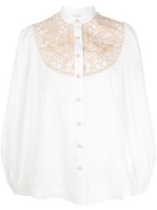 ZIMMERMANN blouse Jeanie à broderies - Blanc