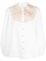 ZIMMERMANN blouse Jeanie à broderies - Blanc