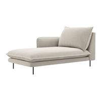 Cosmopolitan Design Vienna Chaise Longue Links - Linnen - Lichtbeige - thumbnail