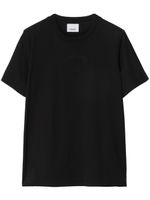 Burberry t-shirt à logo brodé en ton sur ton - Noir