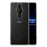 Sony Xperia Pro-I | Siliconen hoesje | met naam Heart Smile