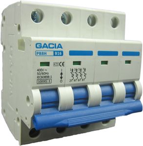 GACIA installatieautomaat M80/PB8H-4C01 4p C1 10kA