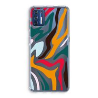 Colored Zebra: Motorola Moto G9 Plus Transparant Hoesje