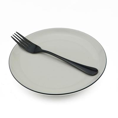 2 stuks cake fruit vork diner salade servies roestvrijstalen vork (zwart)