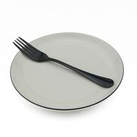 2 stuks cake fruit vork diner salade servies roestvrijstalen vork (zwart)