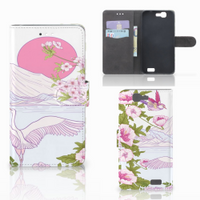 Huawei Ascend G7 Telefoonhoesje met Pasjes Bird Standing - thumbnail