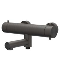 IVY Concord Badthermostaatkraan opbouw - draaibare baduitloop - omstel - RVS316 - geborsteld carbon black PVD 6301014 - thumbnail