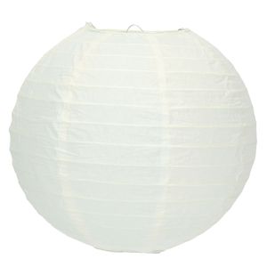 Luxe bol feest lampion gebroken wit 25 cm   -