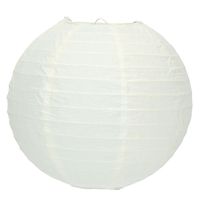 Luxe bol feest lampion gebroken wit 25 cm   - - thumbnail