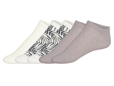 esmara 5 paar sokken (wit/zwart/beige, 39-42)