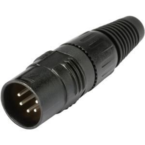 Hicon HI-X5CM-B XLR-connector Stekker, recht Aantal polen: 5 Zwart 1 stuk(s)