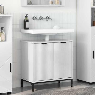 Badkamertenk te kast Hoogglans wit 60,5 x 33,5 x 61 cm