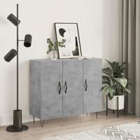 Dressoir 90x34x80 cm bewerkt hout betongrijs