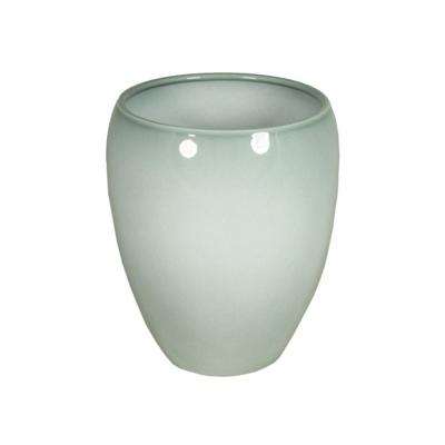 Floran hoge plantenpot - groen - glanzend - keramiek - 16 x 19 cm - bloempotten