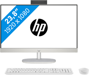 HP 24-cr1950nd Intel Core Ultra 5 125H 60,5 cm (23.8") 1920 x 1080 Pixels Alles-in-één-pc 8 GB DDR5-SDRAM 512 GB SSD Windows 11 Home Wi-Fi 6 (802.11ax) Wit