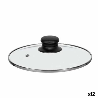 Pannedeksel Kinvara CN-SW1304-20CM CN-SW1304-20CM Transparant Zilverkleurig Zilver Metaal Glas Roestvrij staal Kristal Staal 20