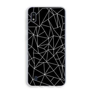 Geometrische lijnen wit: Samsung Galaxy A10 Transparant Hoesje