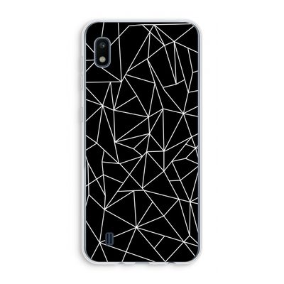 Geometrische lijnen wit: Samsung Galaxy A10 Transparant Hoesje