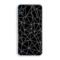 Geometrische lijnen wit: Samsung Galaxy A10 Transparant Hoesje
