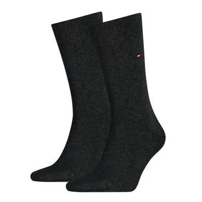 Tommy Hilfiger Sock classic 2 pack 030 anthracite Grijs maat 4749