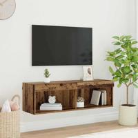 TV Wandkast Oud Hout 100 x 30 x 30 cm Bewerkt hout