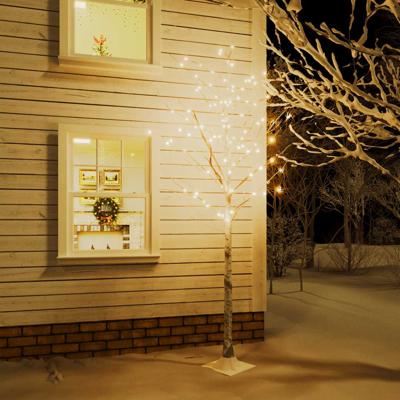 VidaXL Berkenboom led 240 led&apos;s warmwit 300 cm wit