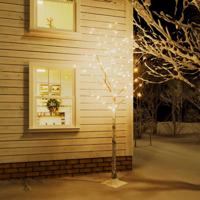 VidaXL Berkenboom led 240 led&apos;s warmwit 300 cm wit
