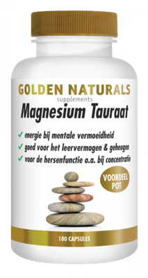 Golden Naturals Magnesium Tauraat Capsules