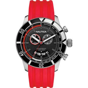 Horlogeband Nautica A17584G Rubber Rood 24mm