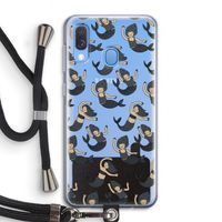 Zeemeermin: Samsung Galaxy A40 Transparant Hoesje met koord