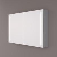 Spiegelkast SPK41000 | 80x70x14 cm | 2 Deuren | Directe LED verlichting | Wit | Met spiegelverwarming