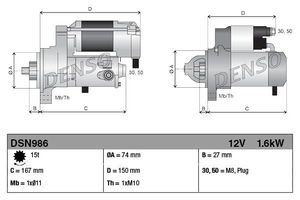 Startmotor DSN986