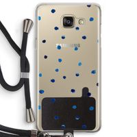 Blauwe stippen: Samsung Galaxy A5 (2016) Transparant Hoesje met koord