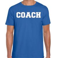 Cadeau t-shirt voor heren - coach - blauw - bedankje - verjaardag