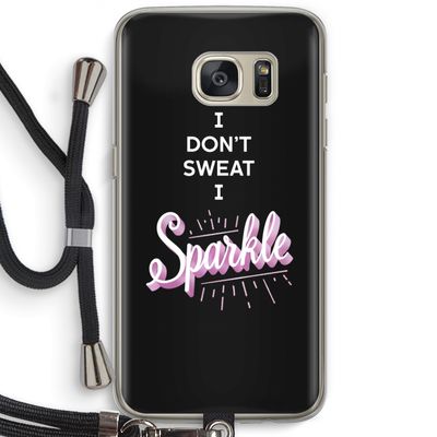 Sparkle quote: Samsung Galaxy S7 Transparant Hoesje met koord